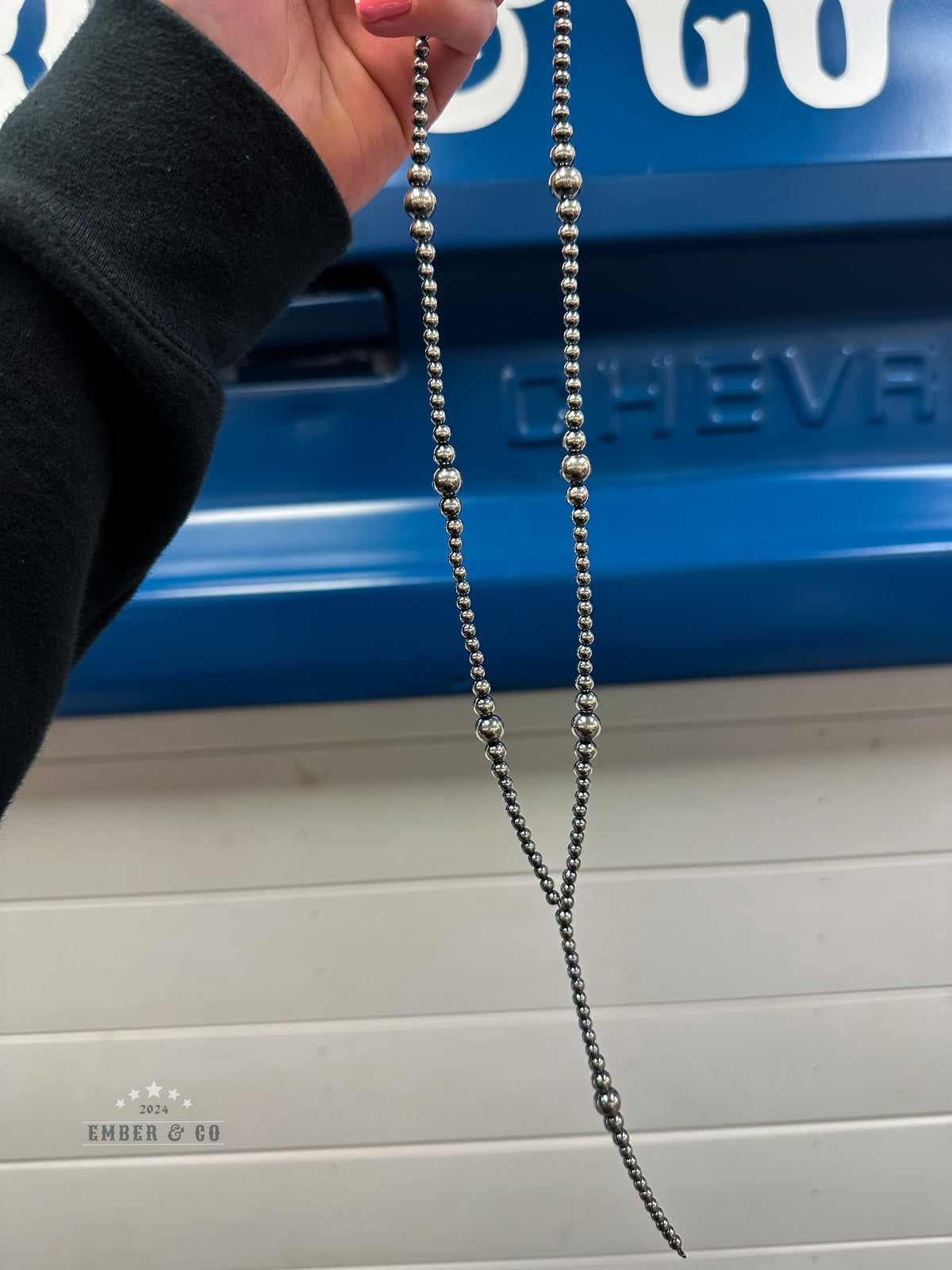 Lariat Graduated Sterling Silver Necklace