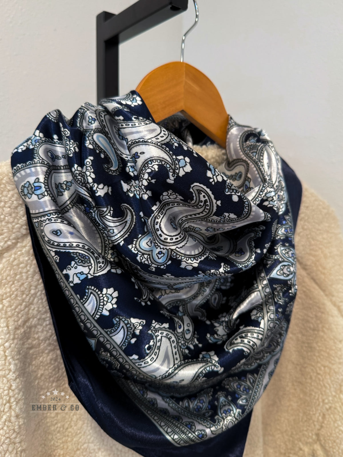 Blue Paisley Wild Rag
