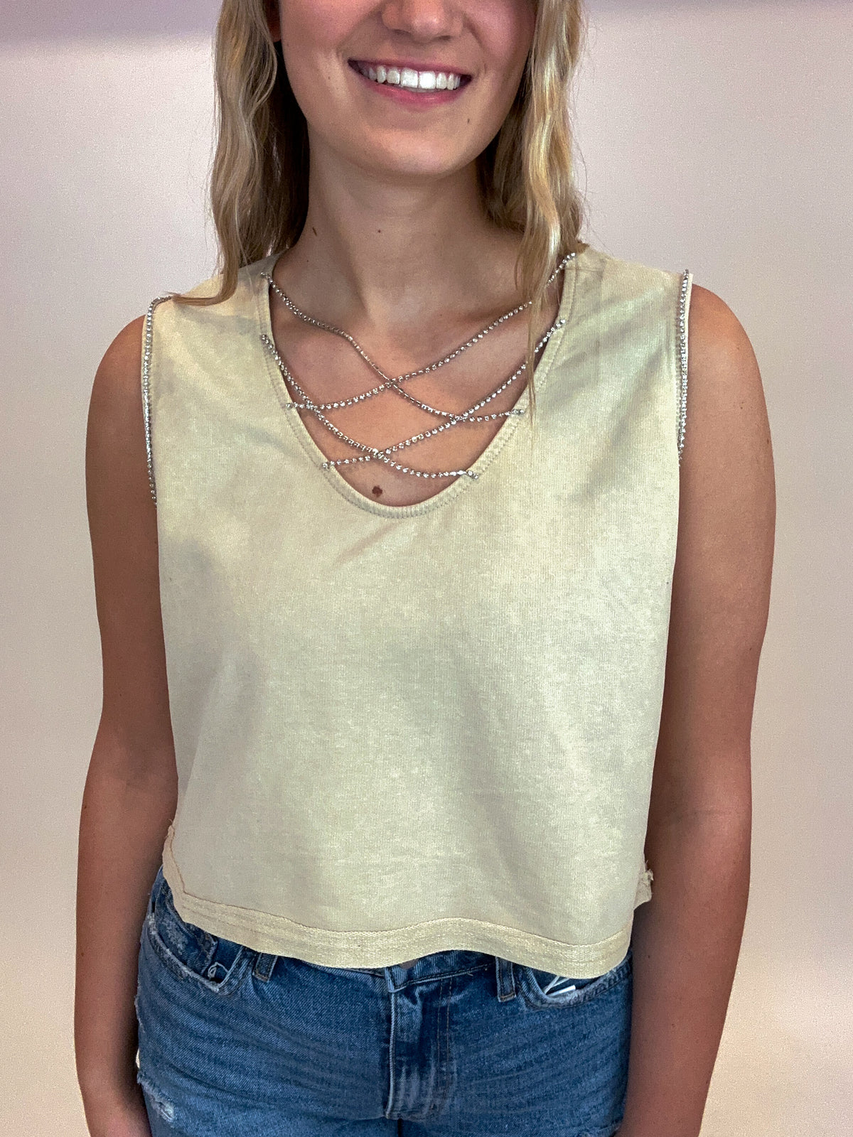 Rhinestone Crop - 2 Colors