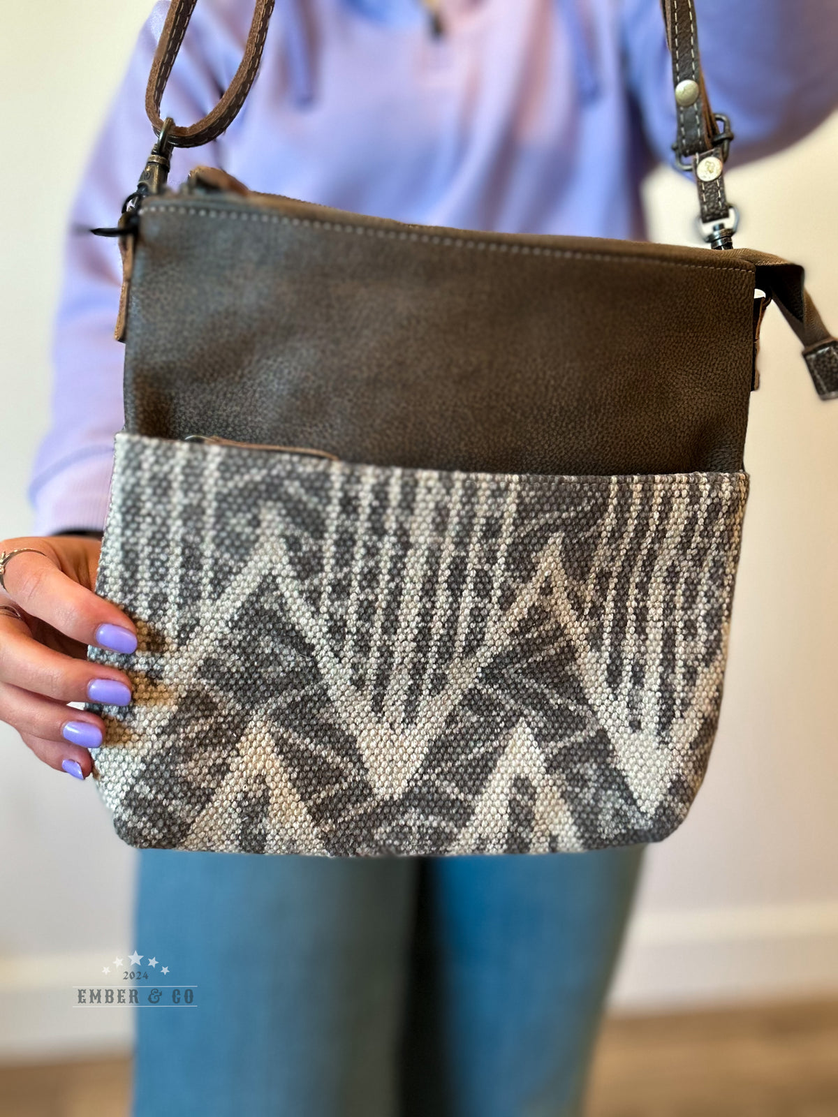 Coffee Canvas Crossbody