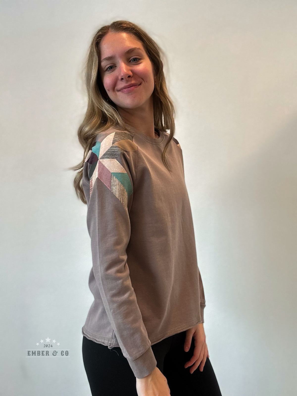 Ladies Hooey Pullover w/ Color Patch