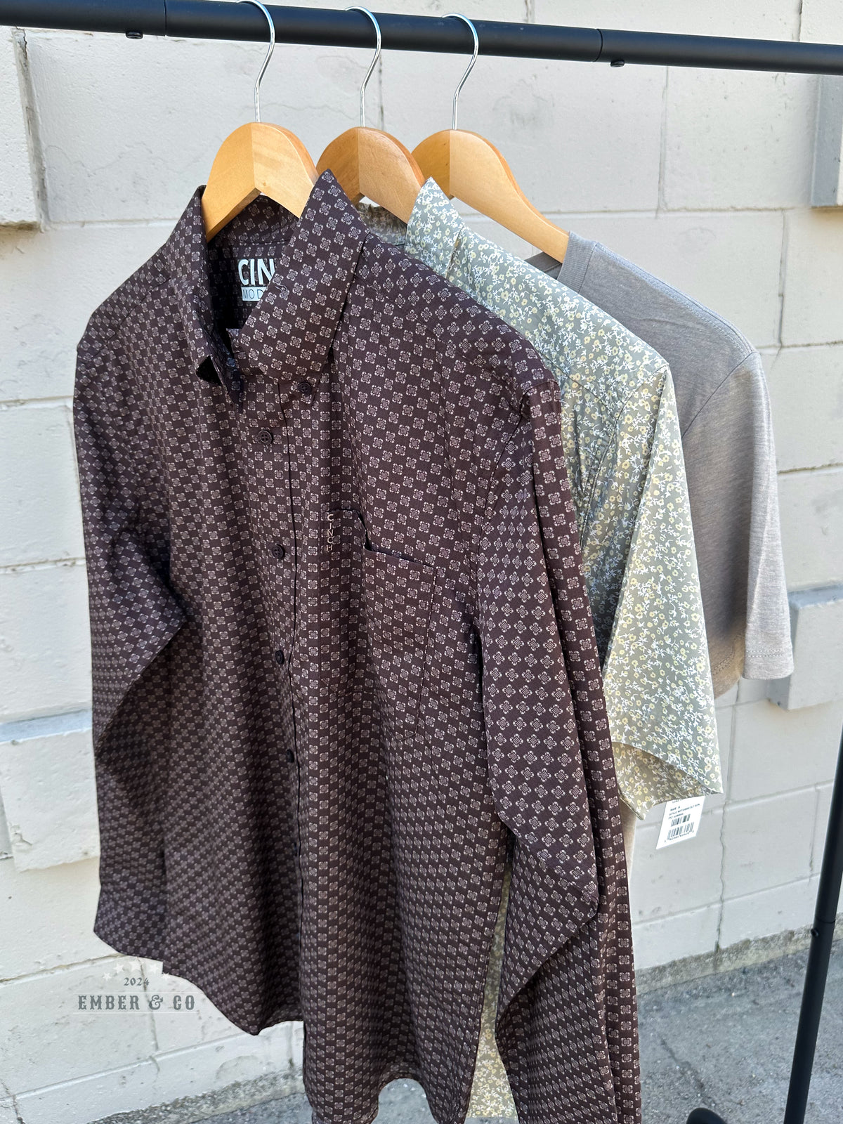 Cinch Men's Modern Brown LS