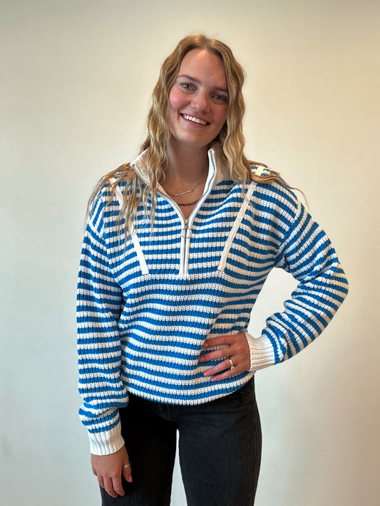 Cobalt Stripe Sweater