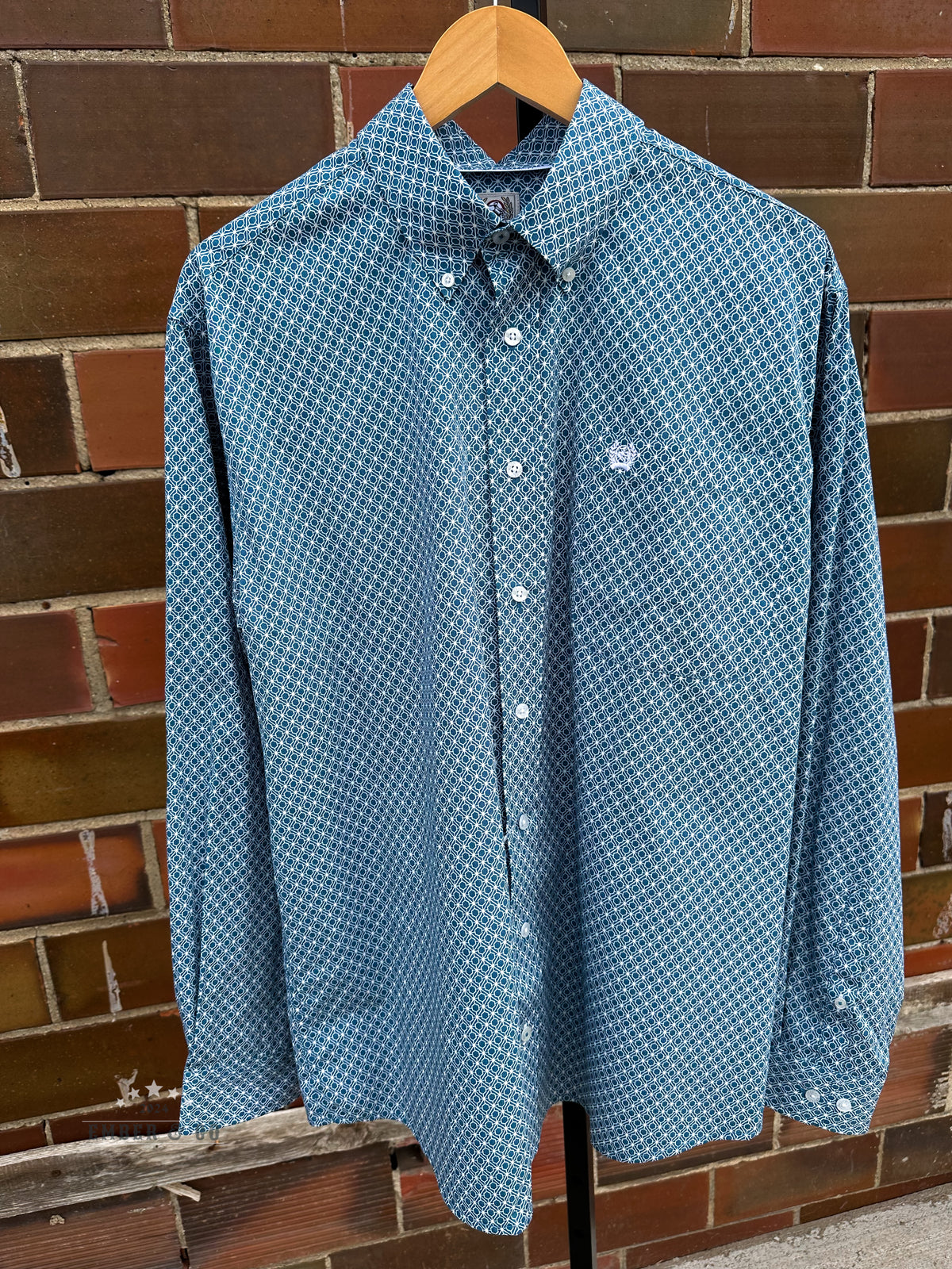 Men's Spring Blue Cinch LS Button Up