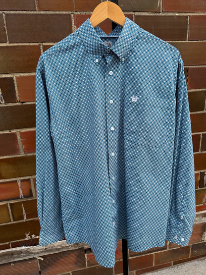 Men's Spring Blue Cinch LS Button Up