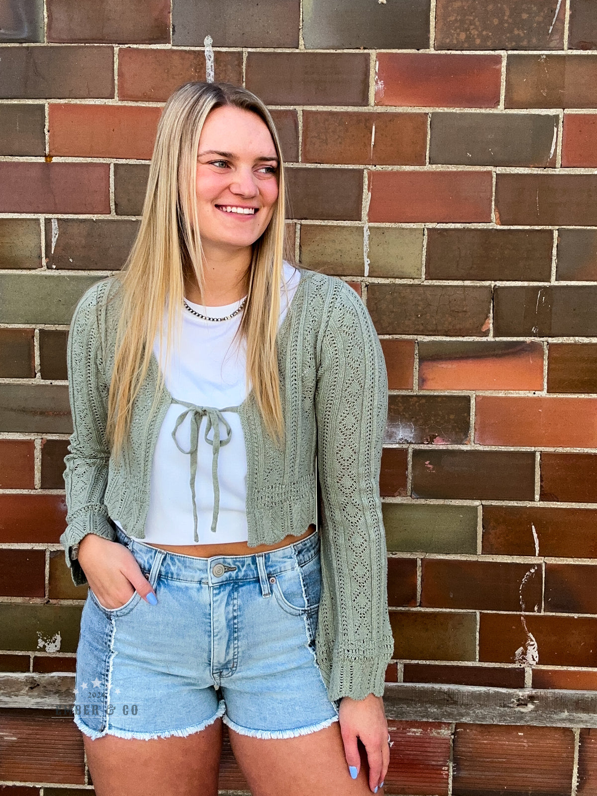 Crochet Tie Front Cardigan
