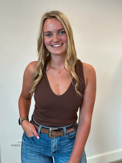 Scoop Neck Tank Bodysuit