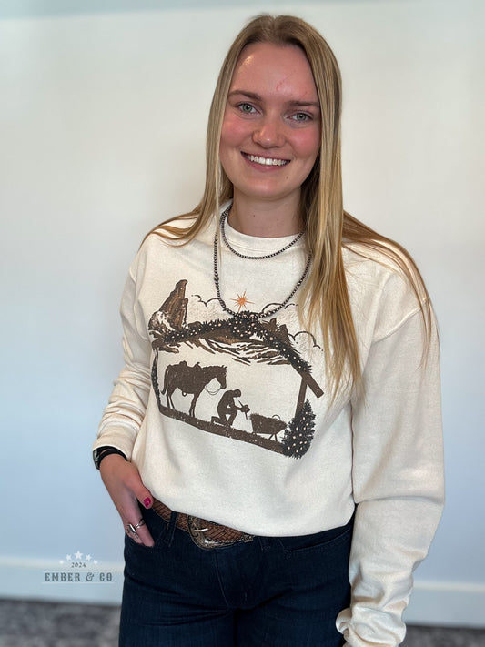 Cowboy Manger Crewneck