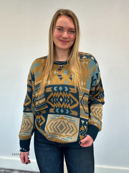 Geo Patch Sweater