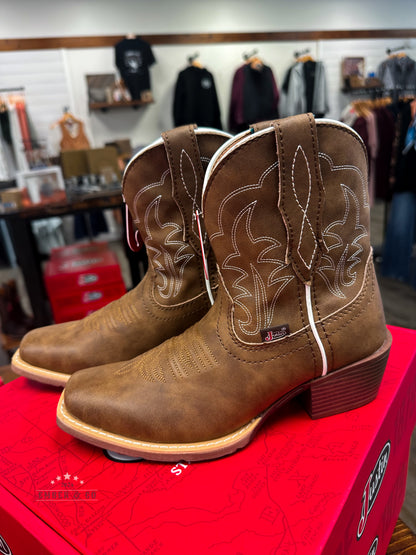 Dee Ladies Justin Boot - BROWN