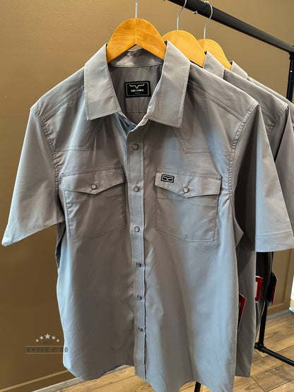 KR Rio Men's Pearl Snap Tee - GREY