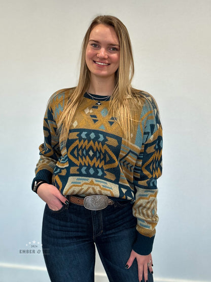 Geo Patch Sweater