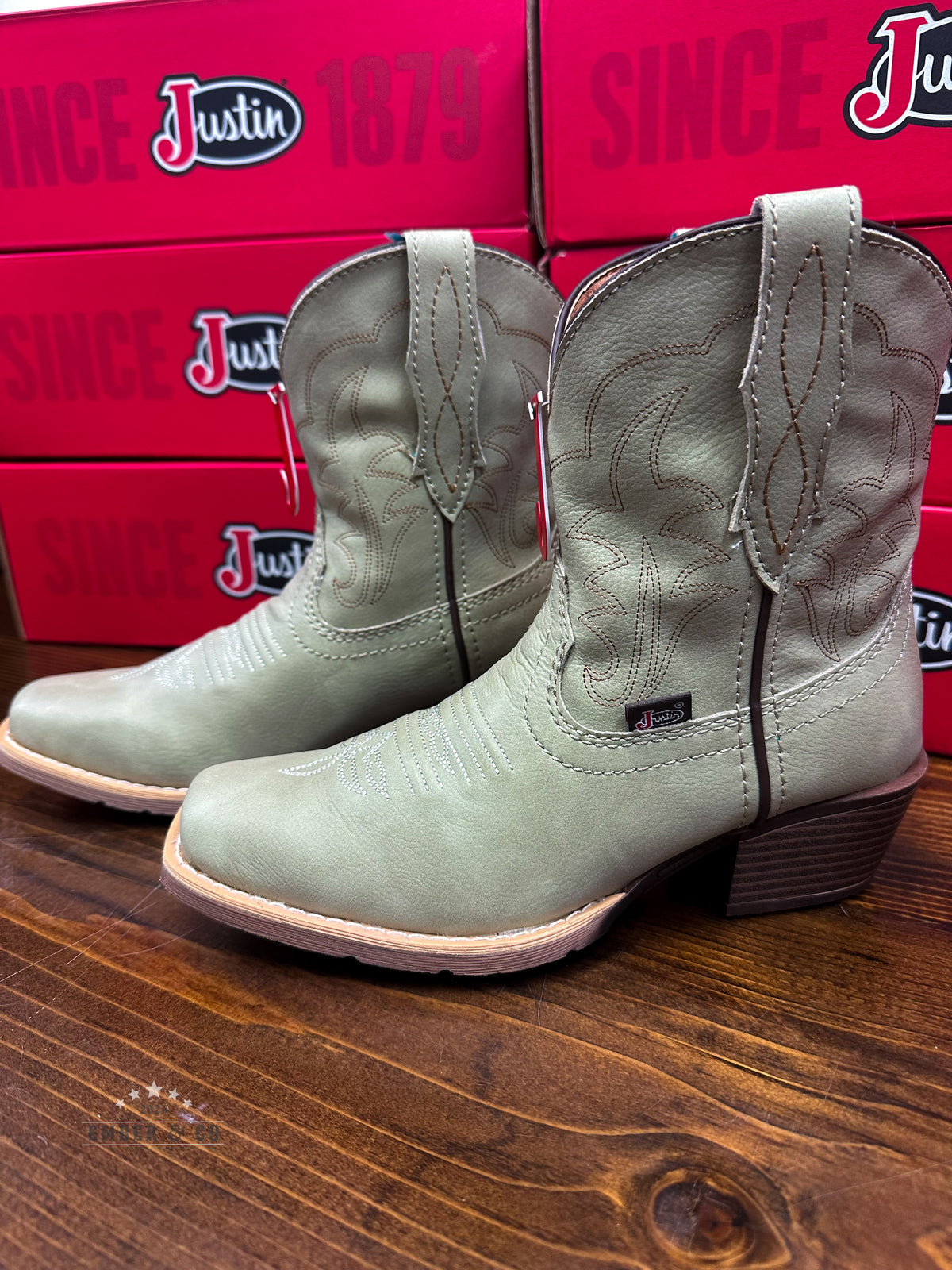 Dee Ladies Justin Boot - BONE
