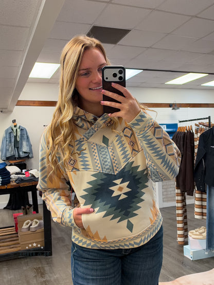 KR Ella Button Hoodie (Sand)