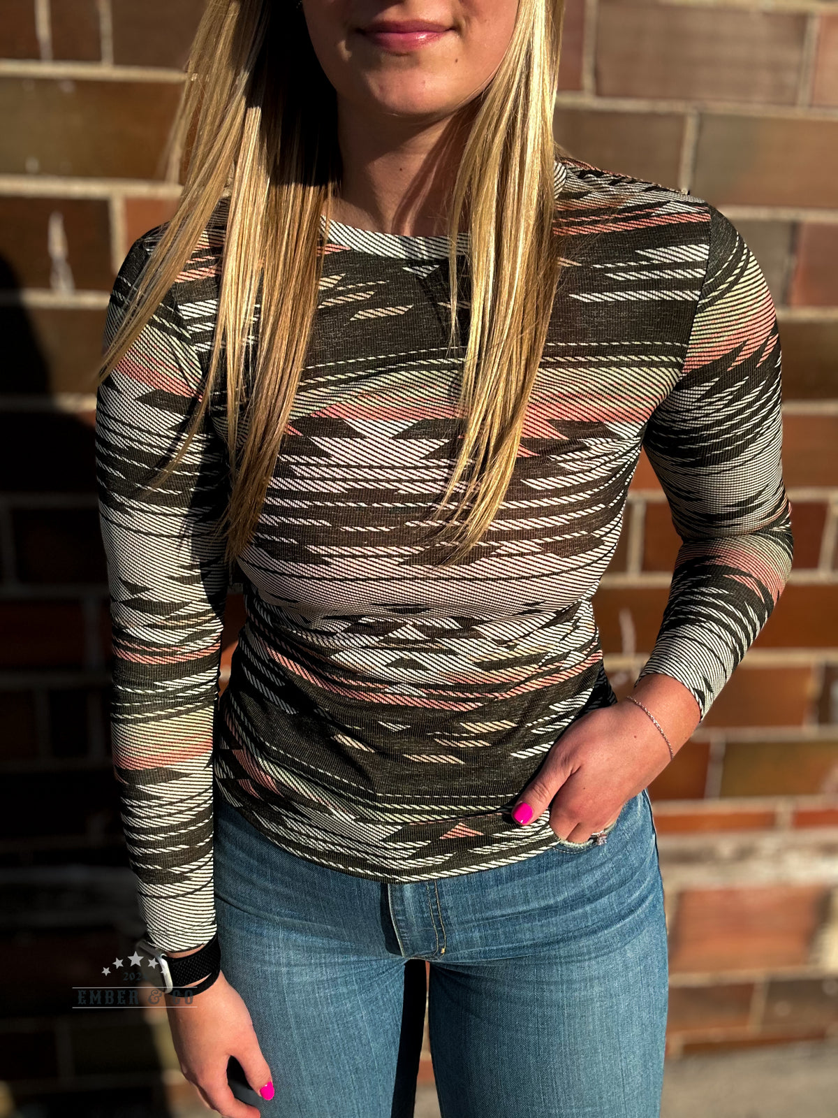 Electric Print Long Sleeve