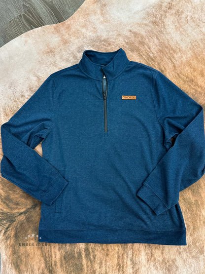 Men's Navy Half-Zip Cinch Pullover