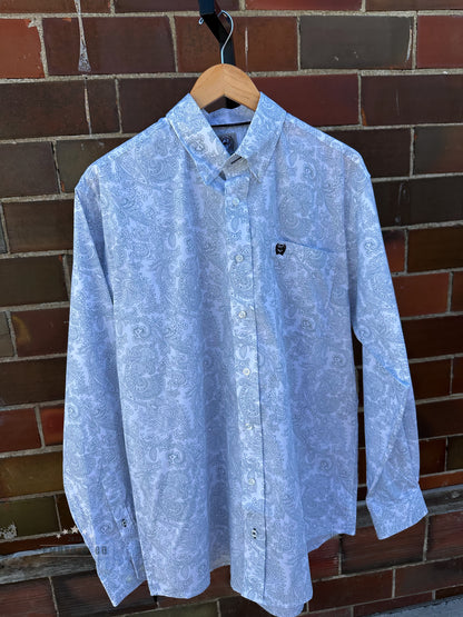 Men's Paisley Cinch LS Button Up
