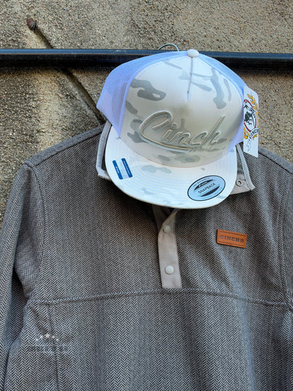 Cinch White Camo Trucker Hat
