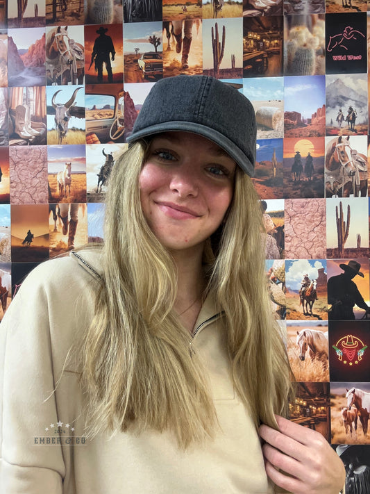 Black Denim Hat