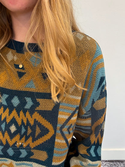 Geo Patch Sweater