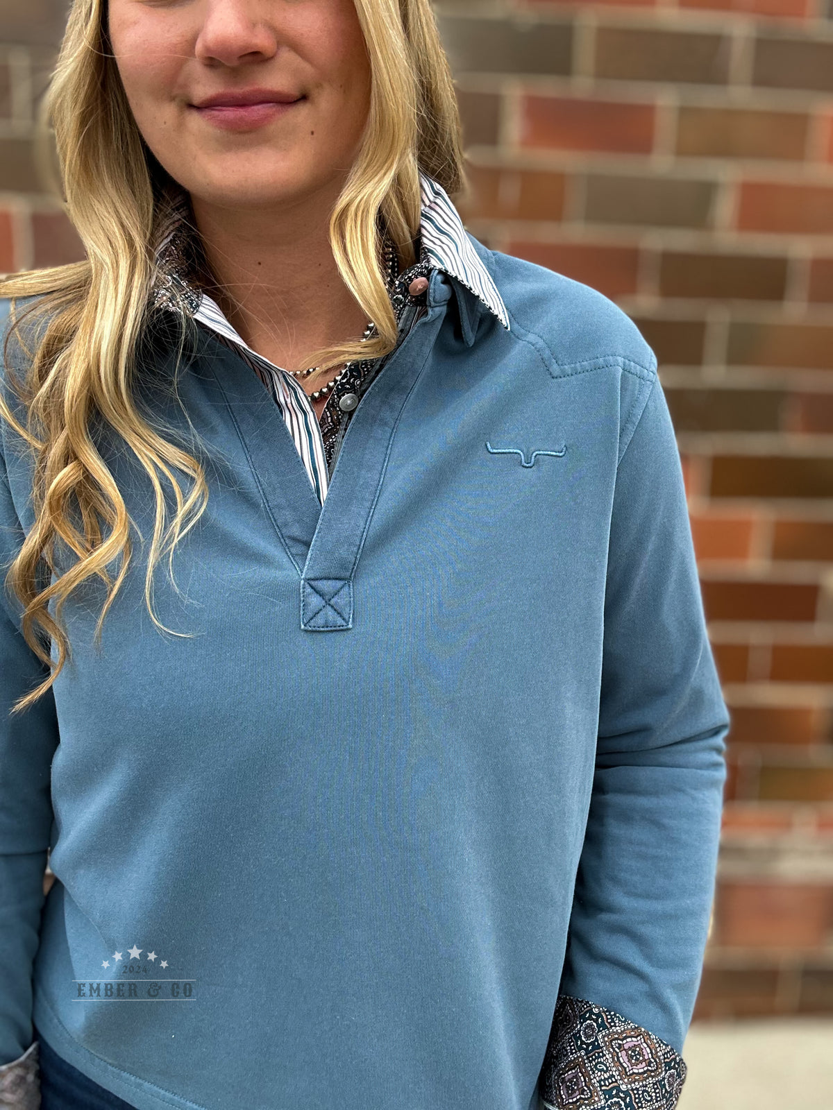 KR Abby Mid Blue Long Sleeve