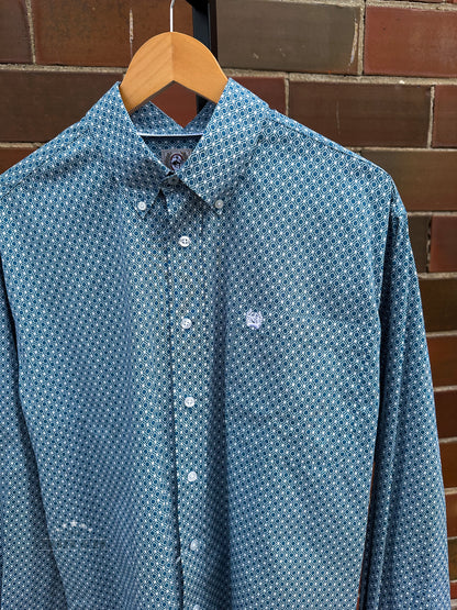 Men's Spring Blue Cinch LS Button Up