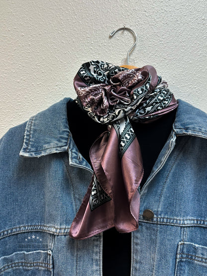 Two-Tone Purple Paisley Wild Rag